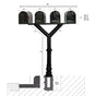 QualArc Penfield QUAD Mailbox Post System, base 7 with Four E1 Economy Mailboxes Black