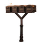 QualArc Penfield QUAD Mailbox Post System, base 7 with four Lewiston Mailboxes