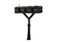 QualArc Penfield QUAD Mailbox Post System, base 7 with four Lewiston Mailboxes