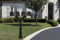 QualArc Penfield QUAD Mailbox Post System, base 8 with Four E1 Economy Mailboxes Black