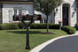 QualArc Penfield QUAD Mailbox Post System, base 8 with Four E1 Economy Mailboxes Black