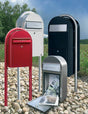 USPS Bobi Zinc Plated Round Mailbox Post