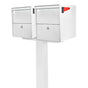 Mail Boss Package Master Dual Mailboxes with Post - Alpine White