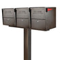 Mail Boss Package Master Triple Mailboxes with Post - Bronze