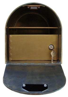 Streetscape Westchester Brass Mailbox with Flag