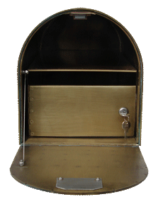Streetscape Oxford Brass Mailbox with Flag (large size)