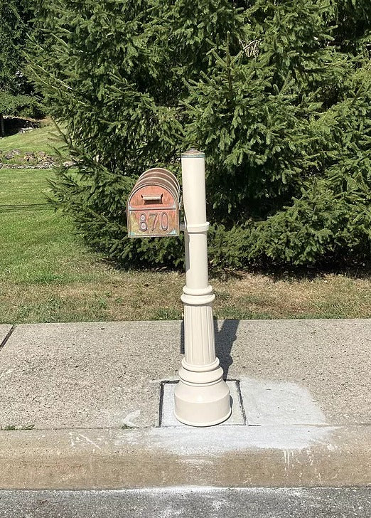 Streetscape Westchester Brass Mailbox with Flag