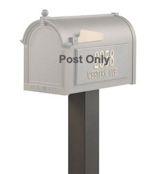 Whitehall Standard Mailbox Post Aluminum 4'' x 4'' x 40'' (Choose Color)