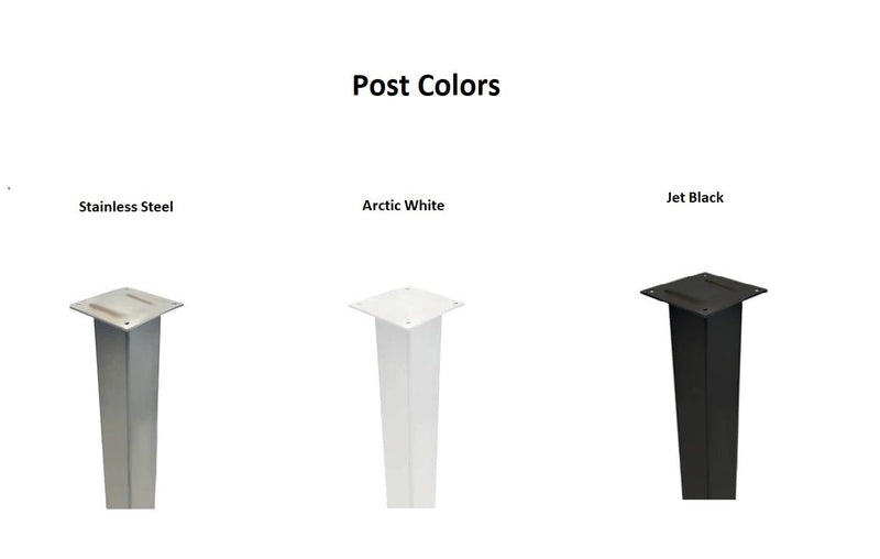 Ted Stuff Quick-Ship Uptown Modern Post Mounted Mailbox in White and Black with Stainless Steel Stick on Numbers