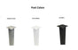 Ted Stuff Quick-Ship Uptown Modern Post Mounted Mailbox in White and Black with Stainless Steel Stick on Numbers