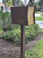 The Retrobox Locking Package Dropbox in COCONUT - Modern Post Mounted Mailbox