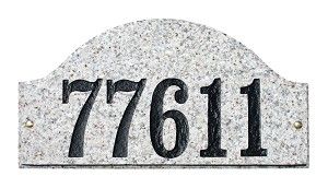 Ridgecrest Arch "Cut Corner" LOGO Plaque (Includes Engraved Logo & One Line of Text) - Sand Granite Polished Stone Color