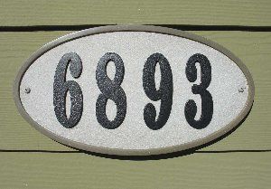 Ridgestone Oval (13 1/4" x 7 1/8") Address Plaque System - Slate