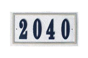 Ridgestone Rectangle (13 1/2" x 7") Address Plaque System - Slate