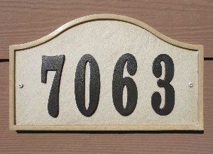Ridgestone Serpentine (12 7/8" x 7 3/4") Address Plaque System - Sandstone