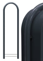 Bobi Classic Front Access White Mailbox and Round Grey Post Combo