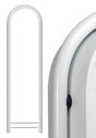Bobi Classic Front Access Stainless Steel Mailbox and Round White Post Combo