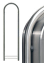 Bobi Grande Front Access Stainless Steel Mailbox with Round Stainless Steel Post Combo