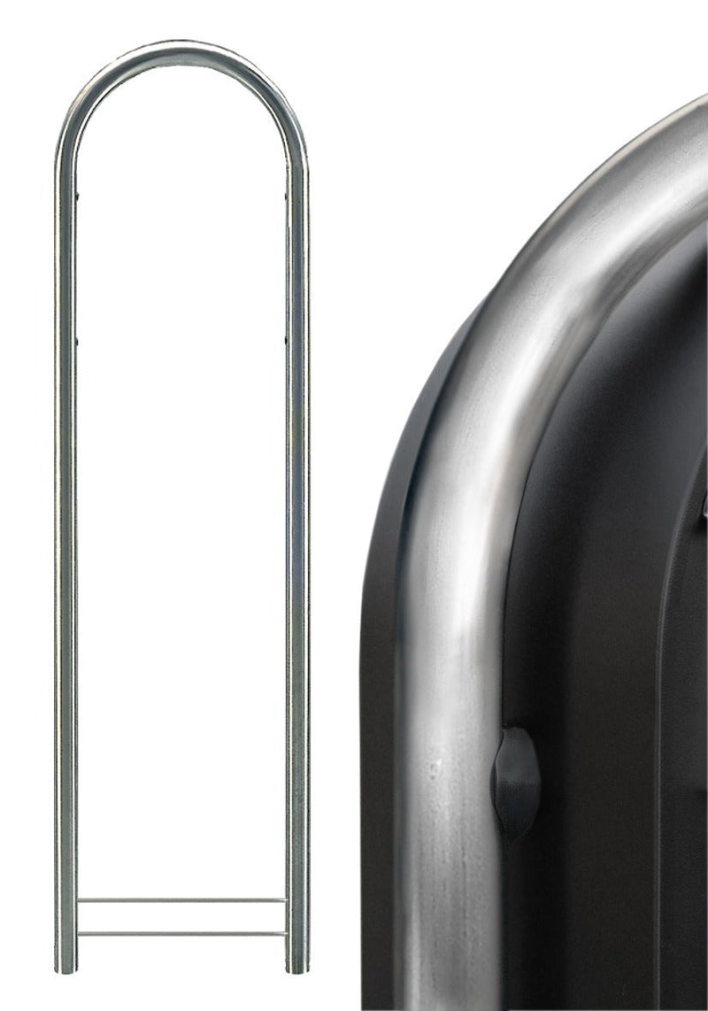 Bobi Classic Front Access Green Mailbox and Round Zinc Post Combo