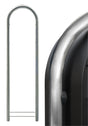Bobi Classic Front Access Grey Mailbox with Stainless Steel Mail Slot and Round Zinc Post Combo
