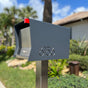 The Original Retrobox in Designer Gray - Modern Post Mounted Mailbox