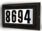 Edgewood Large Lighted Address Plaque with Polymer Numbers Included - Oil Rubbed Bronze Frame