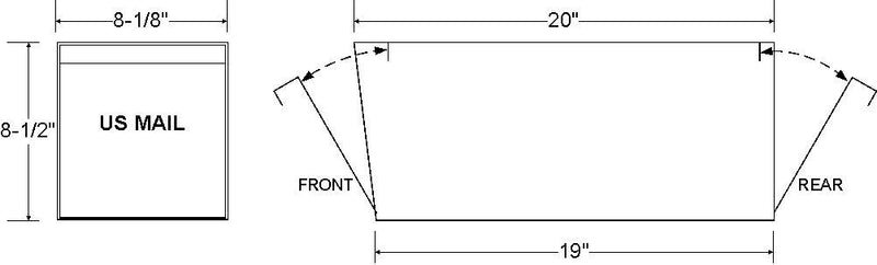 Non-Locking Front and Rear Access Rural Mailbox