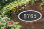 Housemark Large Oval Address Plaques with Trim Color