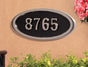 Housemark Large Oval Address Plaques with Trim Color