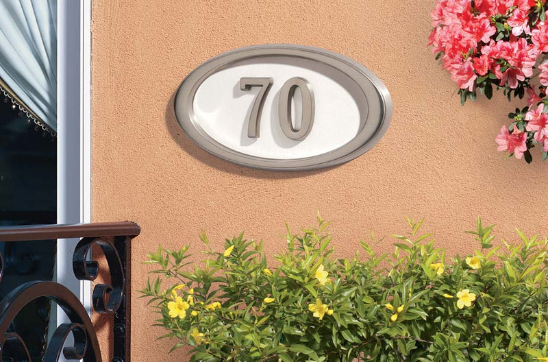 Housemark Small Oval Address Plaques with Numbers