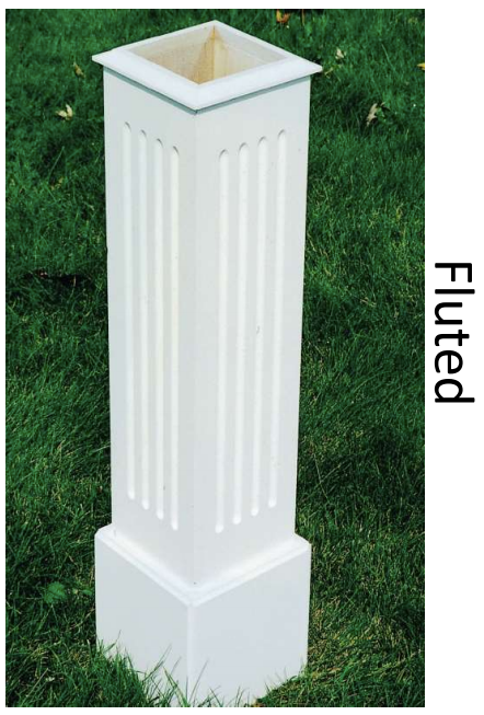Wooden Cedar Elegant Mailbox Post (Primed)