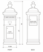 Ecco Victorian Tower Rear Access Mailbox