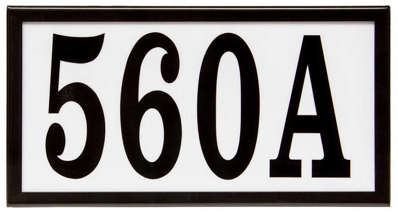 Serrano (Standard) Lighted Address Plaque "Do it yourself kit" (Black frame color)