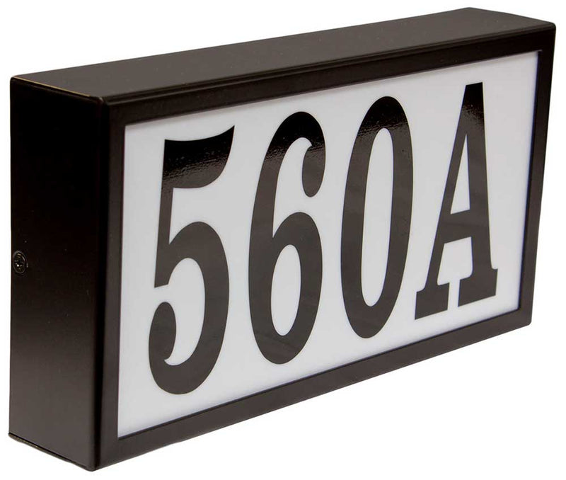 Serrano (Standard) Lighted Address Plaque "Do it yourself kit" (Black frame color)