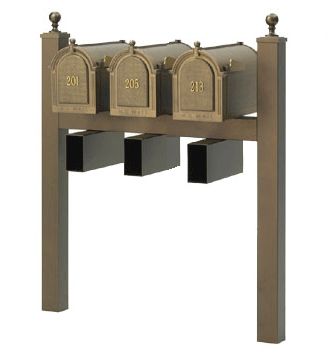 Whitehall Side Mount Triple Mailbox Package