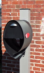 Spira Postbox Unique Post Mount Mailbox - Black