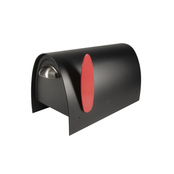 Spira Postbox Unique Post Mount Mailbox without Newspaper Holder - Black