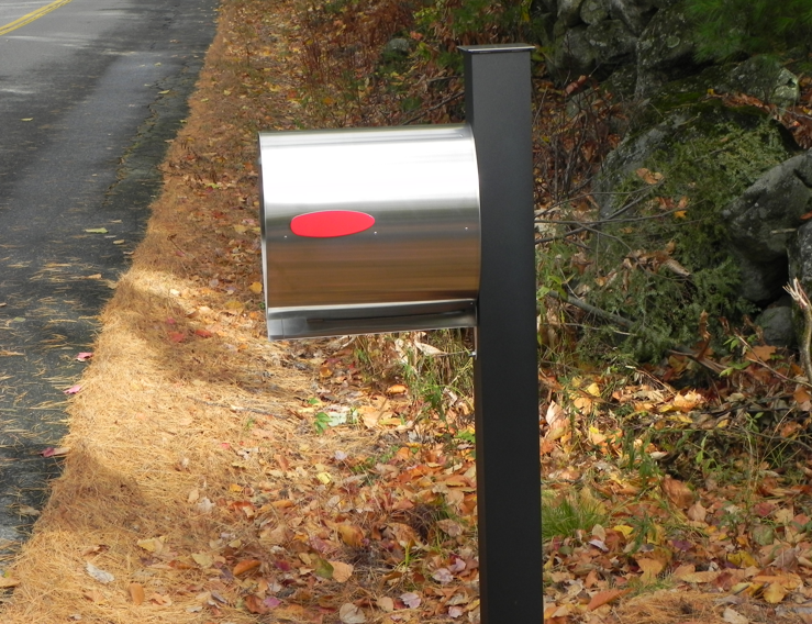 Spira Postbox Unique Post Mount Mailbox - Black