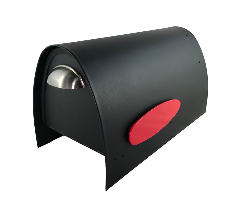 Spira Postbox Unique Post Mount Mailbox without Newspaper Holder - Black