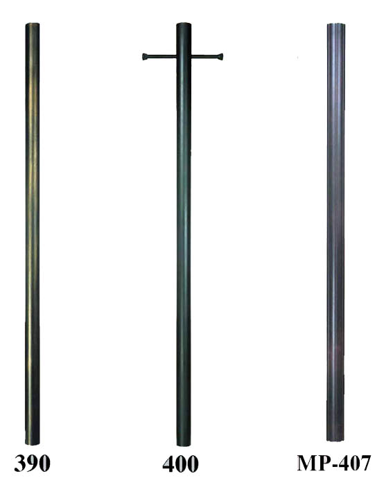 7 Foot Smooth Aluminum Direct Burial Post with Ladder Rest and Photo Control
