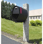 Spira Postbox Unique Post Mount Mailbox - Black