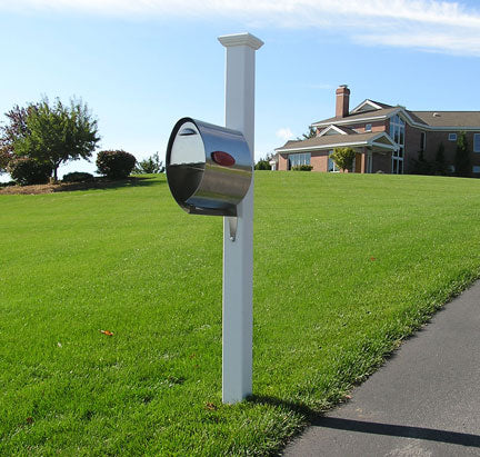 Spira Postbox Unique Post Mount Mailbox - Stainless Steel