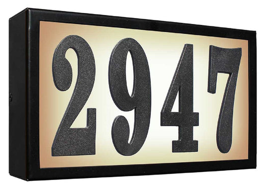 Serrano (Standard) Lighted Address Plaque "Do it yourself kit" (Black frame color)