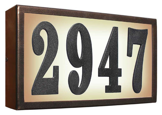 Serrano (Standard) Lighted Address Plaque "Do it yourself kit" (Bronze frame color)