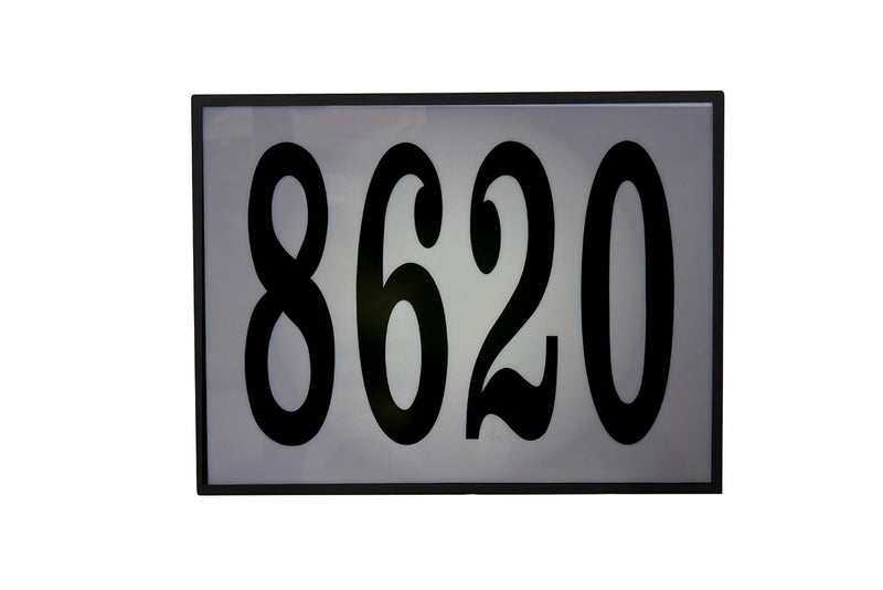 QualArc Serrano (XX-Large) Lighted Address Plaque LED Building Sign (Black Frame color only)