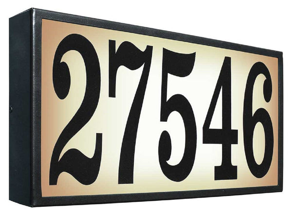 Serrano (XTRA LARGE) Lighted Address Plaque (Black frame only)
