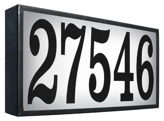 Serrano (XTRA LARGE) Lighted Address Plaque with LED Lights (Black frame only)