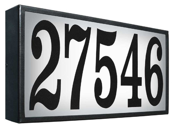 Serrano (XTRA LARGE) Lighted Address Plaque with LED Lights (Black frame only)