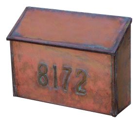Streetscape Huntington Brass Wall Mount Locking Mailbox
