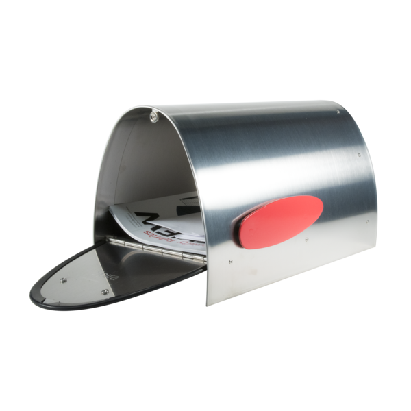 Spira Postbox Unique Post Mount Mailbox without Newspaper Holder - Stainless Steel